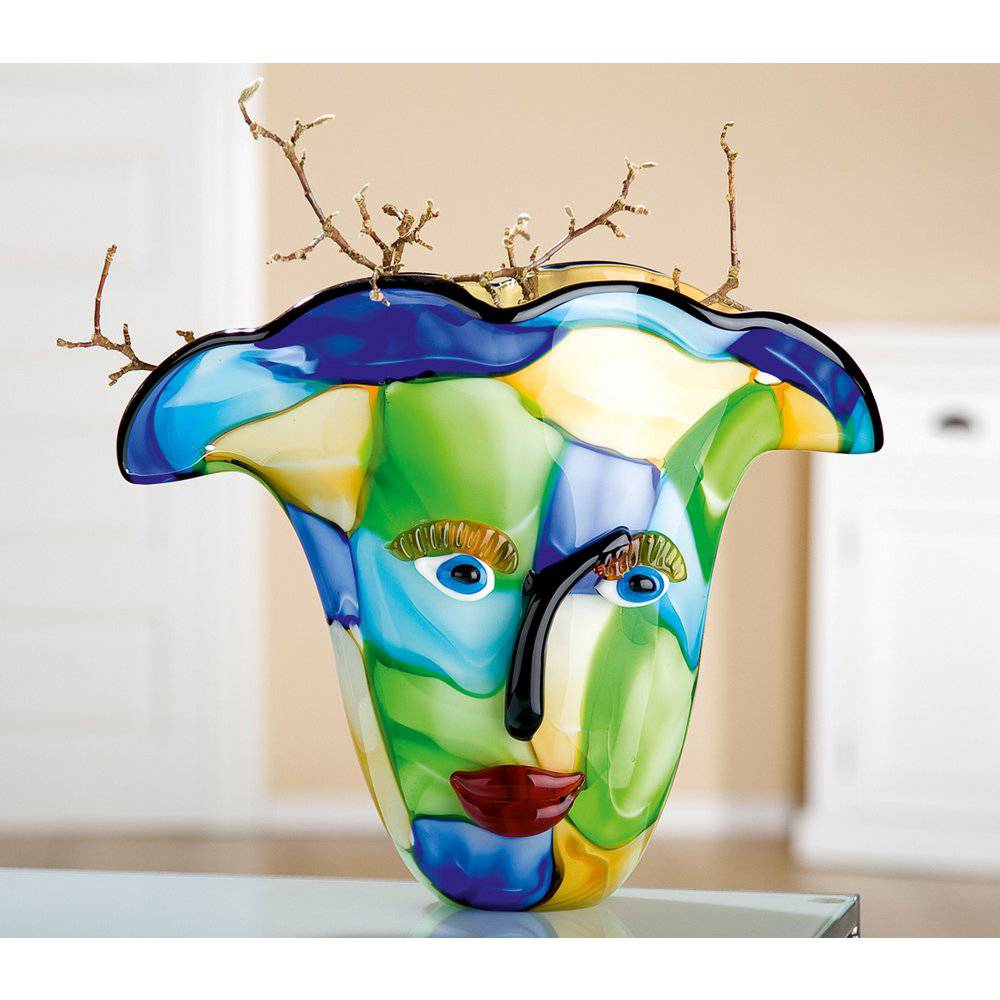 Glasart Design-Vase "Viso" - HOLE-X-WORLD