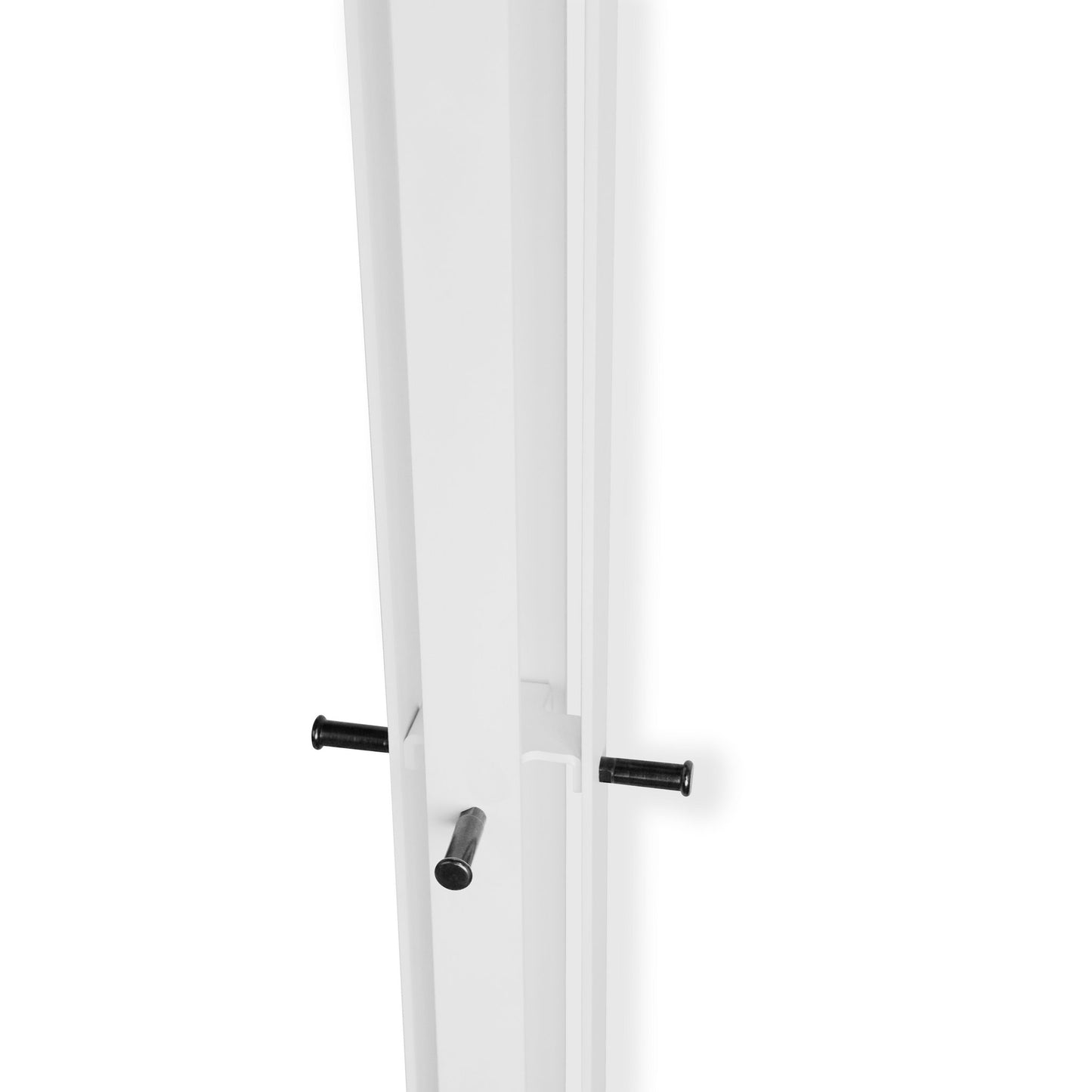 Gorillz Stack Industrial Coat Rack Standing 12 Coat Hooks - White