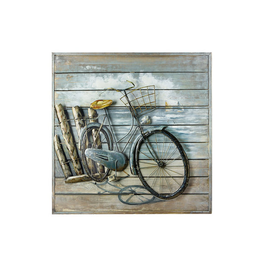 Bild, Wandobjekt ENJOY THE RIDE auf Holz aus Metall, Handarbeit
