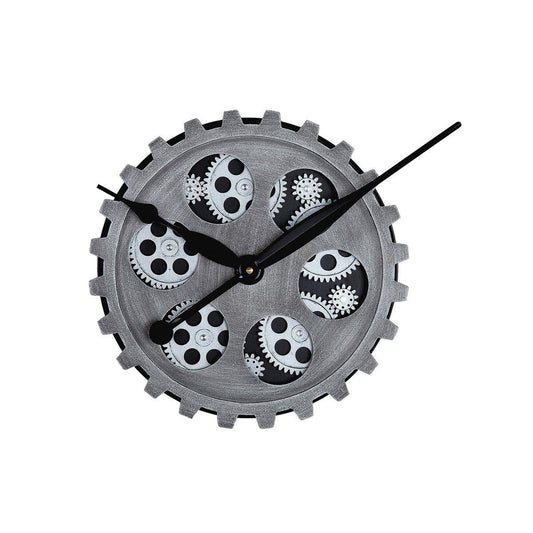 Metall Kunststoff Wanduhr "Gears" - HOLE-X-WORLD