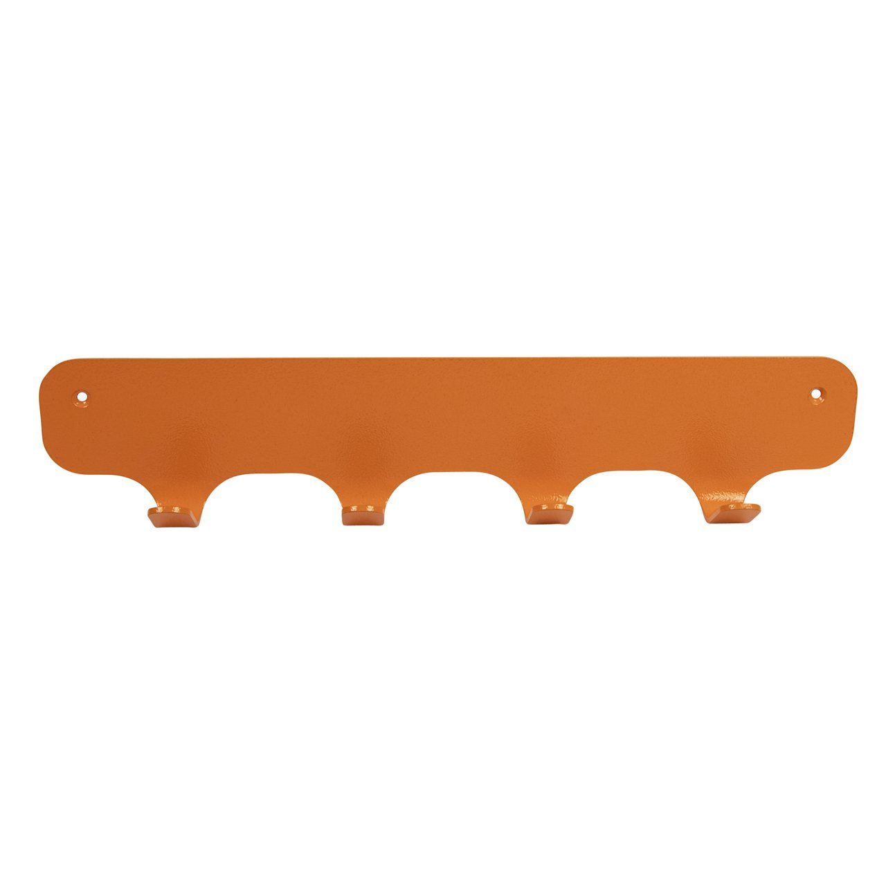 GORILLZ Rounded Four Industrial Wall Coat Rack 4 Coat Rack Hooks - Orange