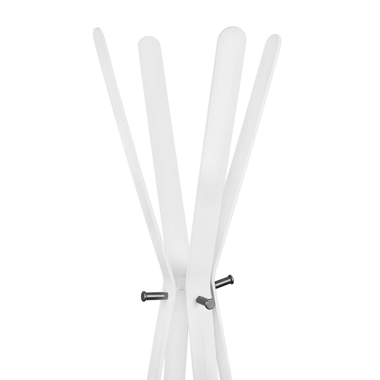 Gorillz Modi - Standing coat rack - Industrial design - 8 hooks - White - HOLE-X-WORLD