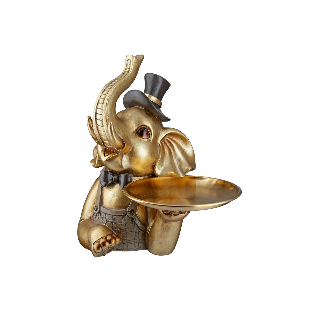 Skulptur, Figur, Objekt, Elefant MARONI in GOLD aus Poly