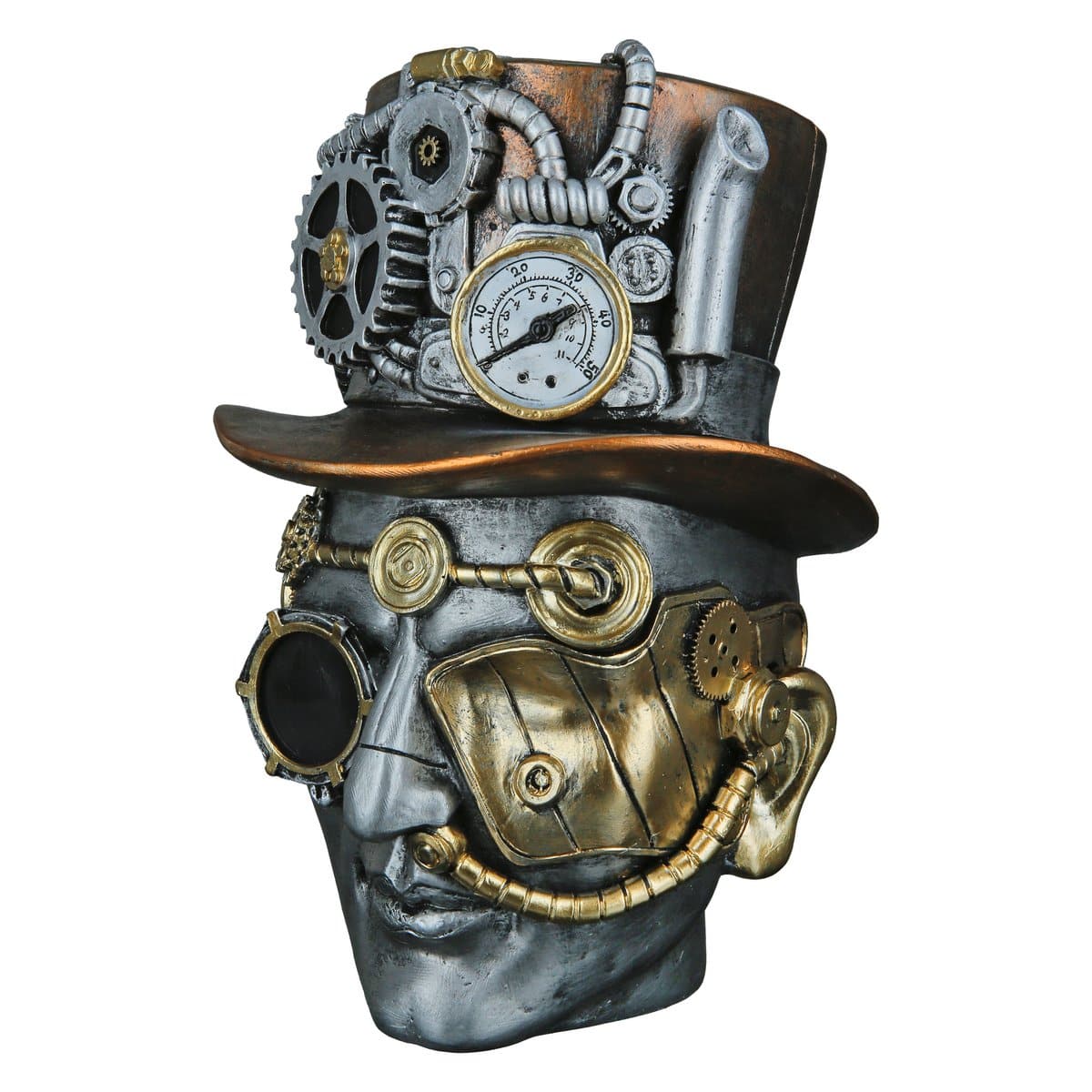 Skulptur, Figur, Fantasy, Steampunk Male silberfarben aus Poly - HOLE-X-WORLD