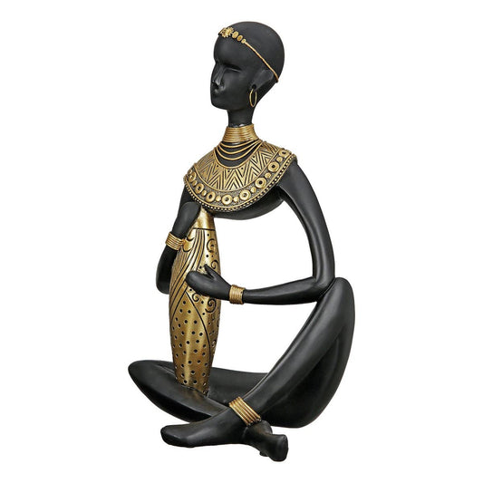 Skulptur, Figur AMARI in GOLD-schwarz, aus Poly - HOLE-X-WORLD