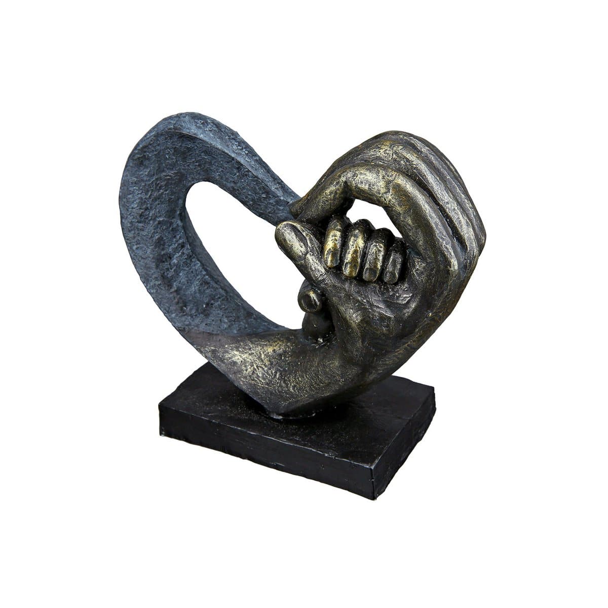 Skulptur, Figur, Objekt, Geschenk HANDS OF LOVE in GRAU/BRONZE aus Poly - HOLE-X-WORLD