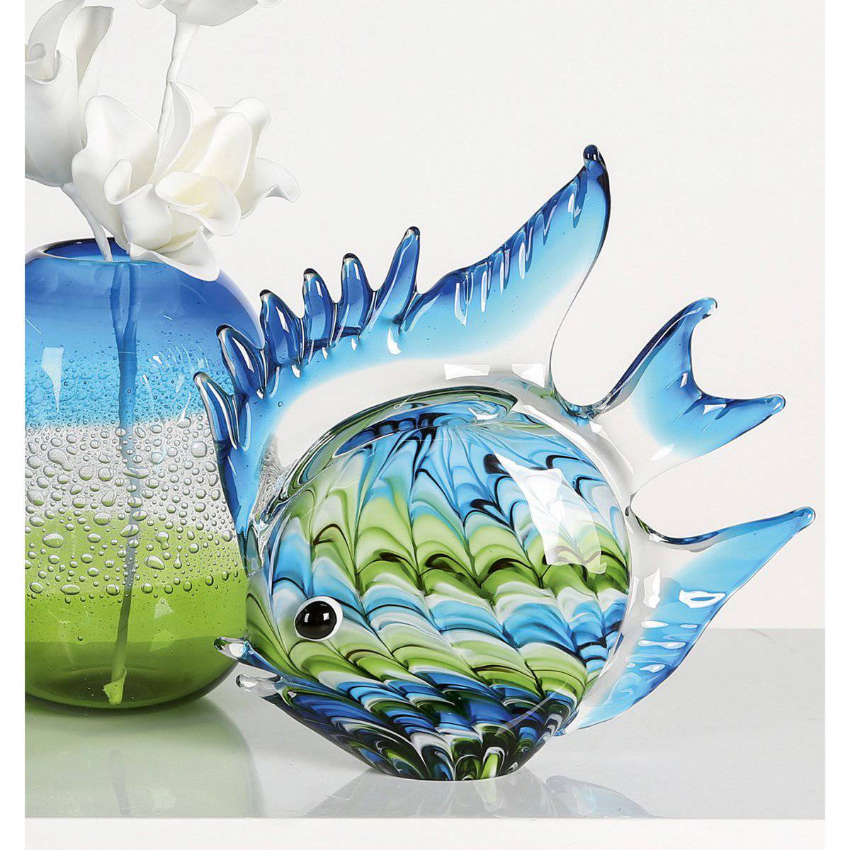 Glasskulptur"Fun Fish" H.28cm - HOLE-X-WORLD