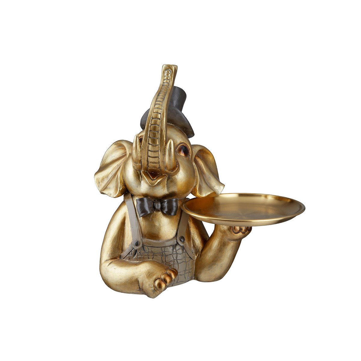 Skulptur, Figur, Objekt, Elefant MARONI in GOLD aus Poly