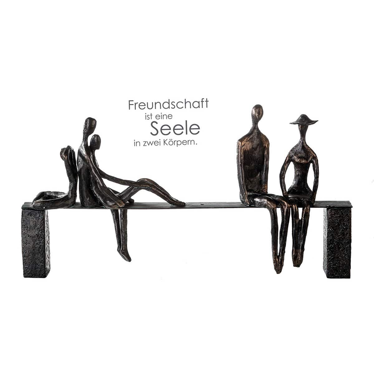 Poly Skulptur "Leisure" bronzefarben/schwarz L45cm - HOLE-X-WORLD