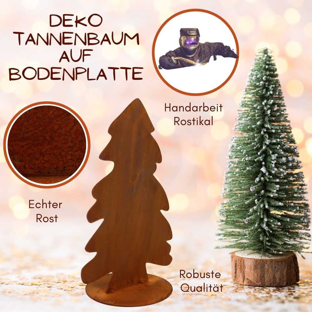 Weihnachtsbaum in Edelrost | Weihnachtsdeko Tannenbaum klein