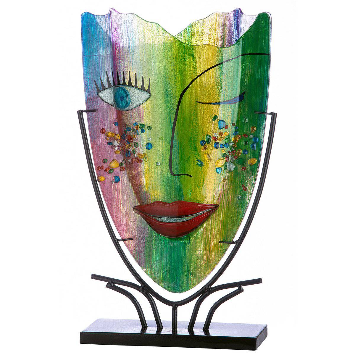 Glasart ovale Designvase Face "Amour" - HOLE-X-WORLD