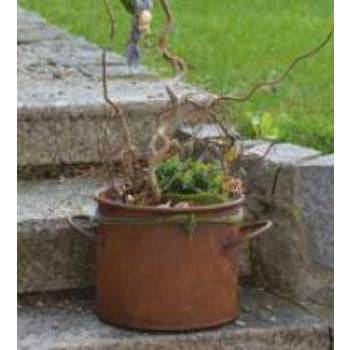 Rost Deko Topf zum bepflanzen | Blumentopf als Vintage Gartendeko - HOLE-X-WORLD