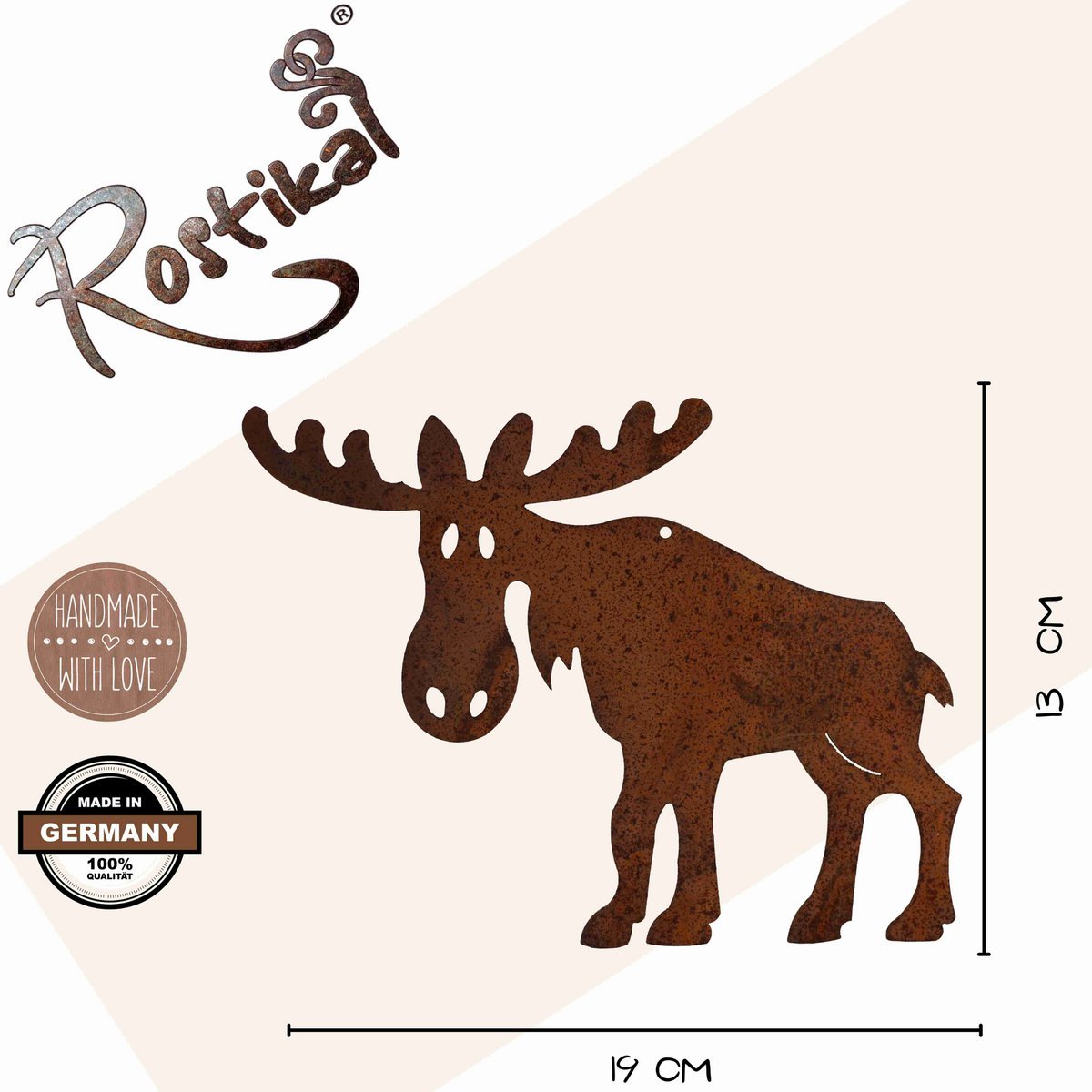 Christmas | Rost Deko Rentier | auf Stab oder zum hängen | Edelrost Weihnachtsdeko Figuren