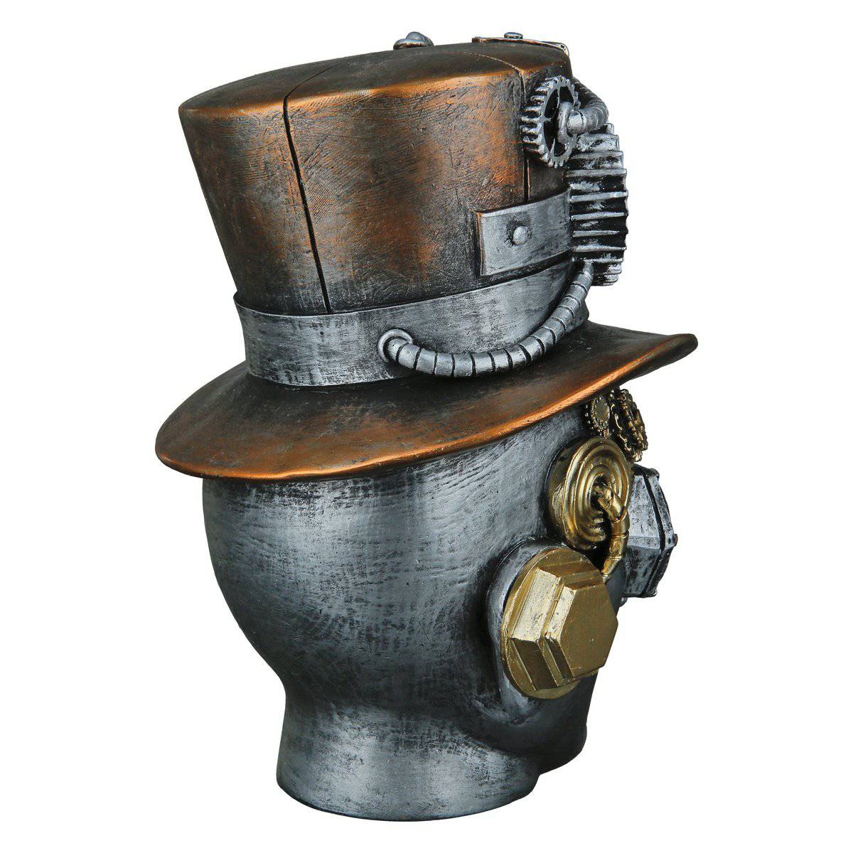 Skulptur, Figur, Fantasy, Steampunk Male silberfarben aus Poly - HOLE-X-WORLD