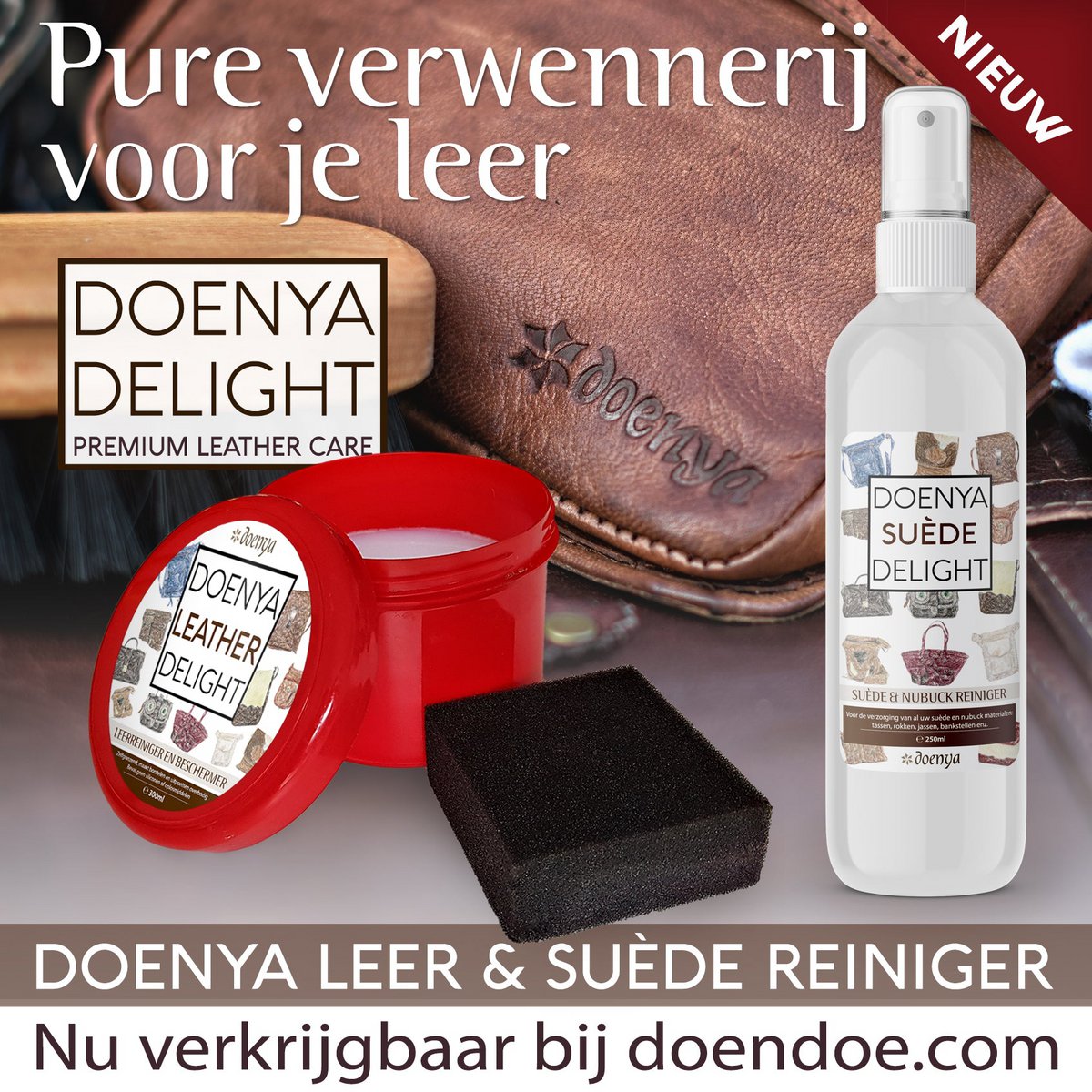 Doenya Suede Delight – WILDLEDERREINIGER der beste Reiniger für alle Wildleder- und Nubukmaterialien
