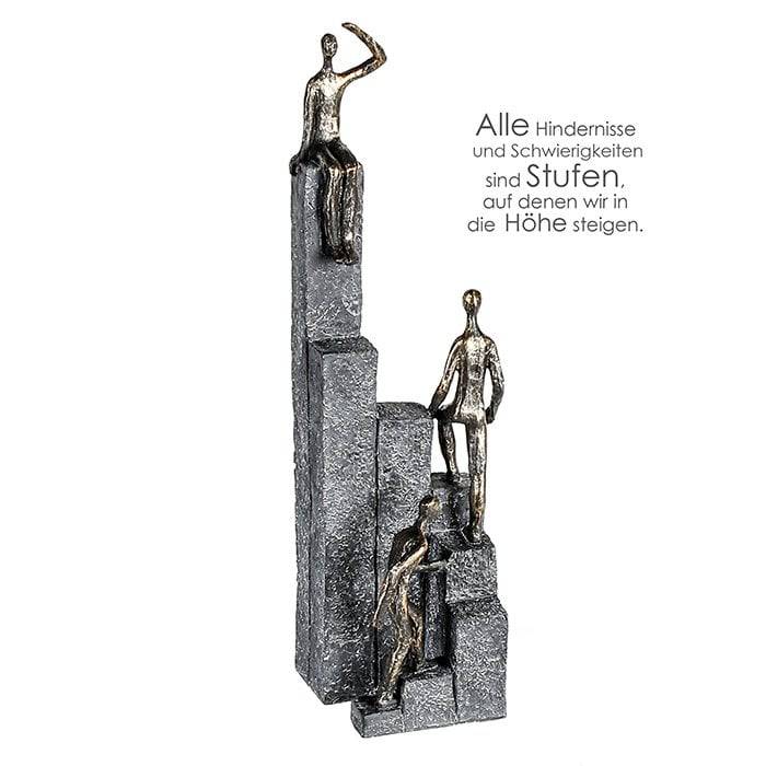 Poly Skulptur "Climbing" broncefarben - HOLE-X-WORLD