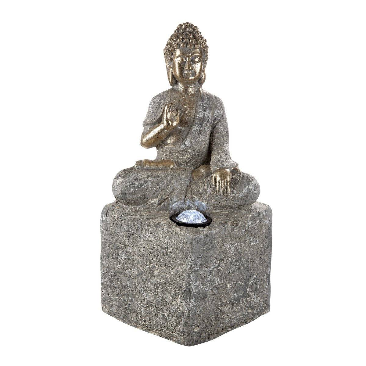 Magnesia LED-Solar Buddha sitzend - HOLE-X-WORLD