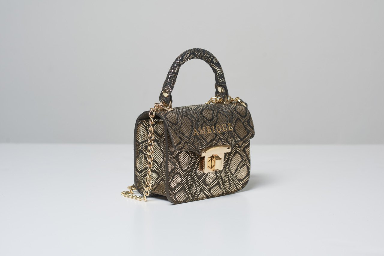 AMBIQUE Mini Tasche  Angelina Kalbsleder Limted Edition gold