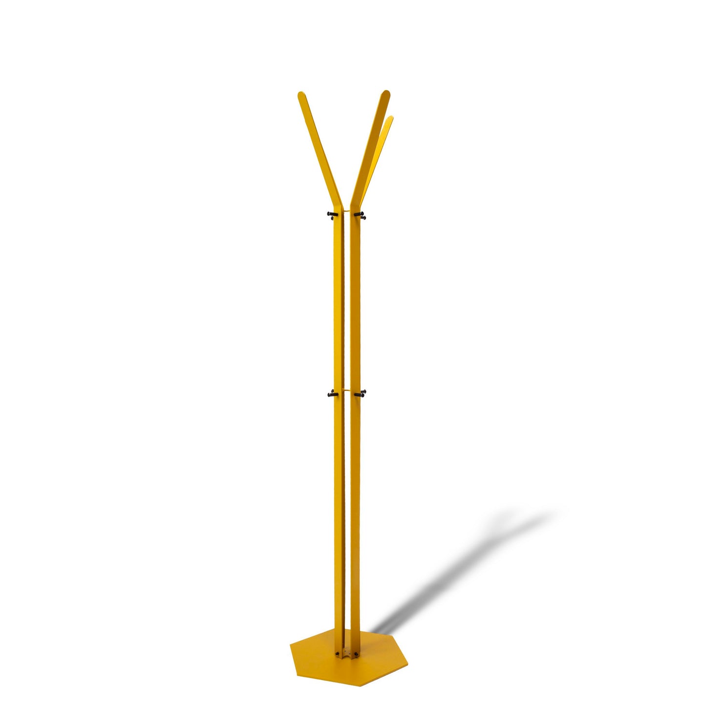 Gorillz Stack Industrial Coat Rack Standing 12 Coat Hooks - Yellow