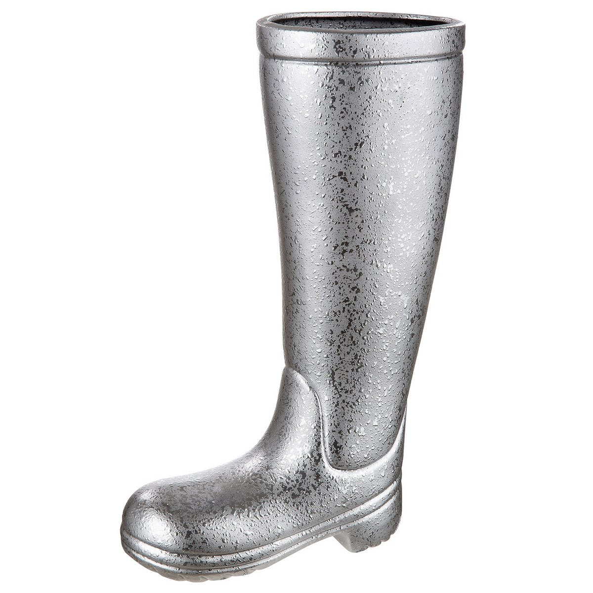 Schirmständer, Objekt, Dekoration STIEFEL in SILBER aus Keramik