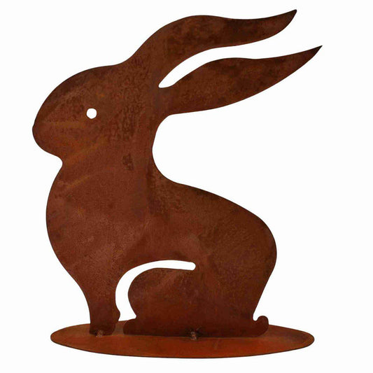 Rost Osterdeko Hase Ulla aus Metall | Osterhase in Shabby Chic Edelrost - HOLE-X-WORLD