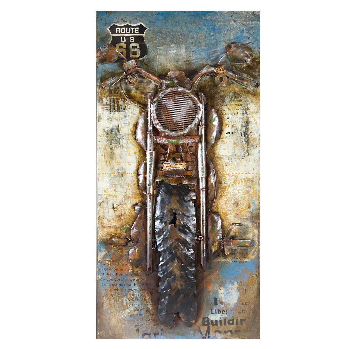 Bild, Wandbild, Objekt MOTORCYCLE Handarbeit aus Metall