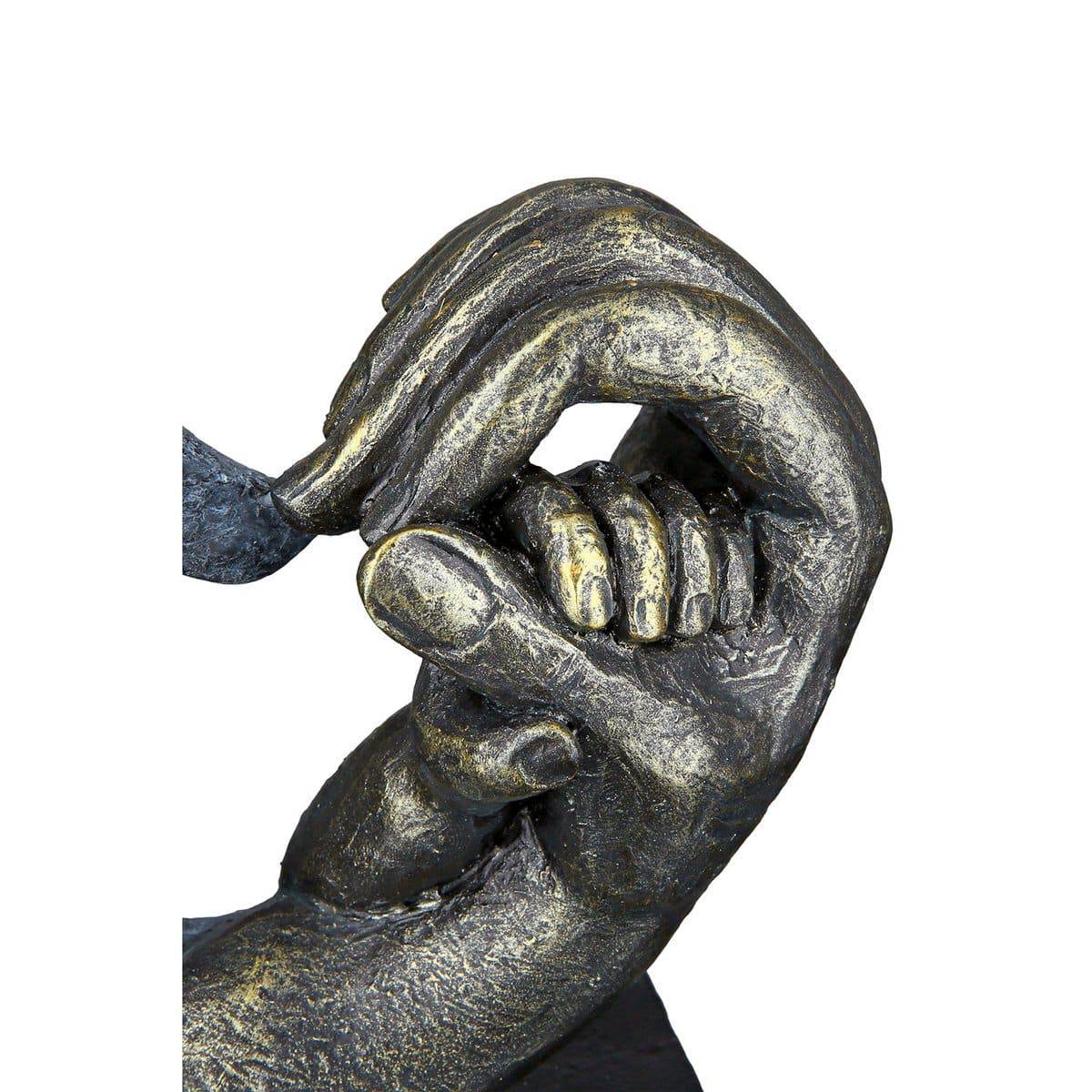 Skulptur, Figur, Objekt, Geschenk HANDS OF LOVE in GRAU/BRONZE aus Poly - HOLE-X-WORLD