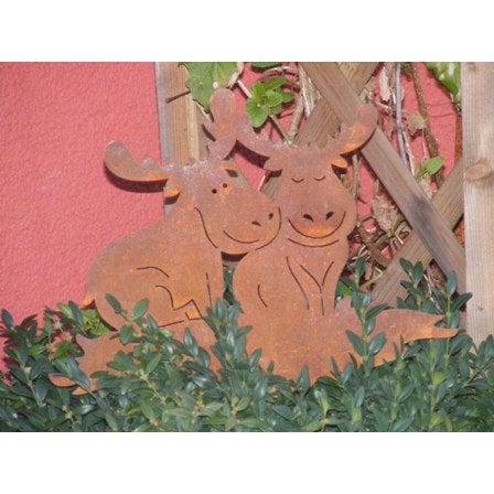 Weihnachten | Deko Elch | Gartenstecker Figur in Edelrost