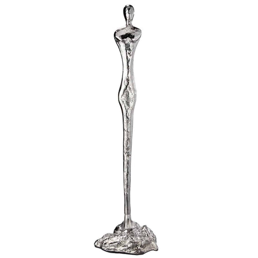 Aluminium Skulptur "Female" silberfarben H.66cm - HOLE-X-WORLD