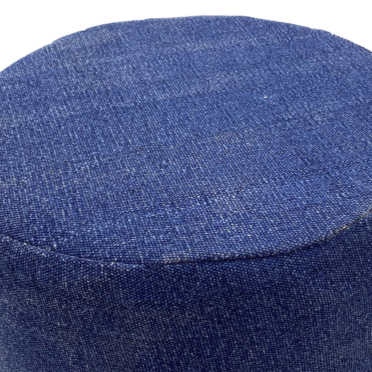 Hocker Stone Washed Ø 35 cm Höhe 45 cm Sitzhocker Pouf Schemel mit Holzfüßen aus Teakholz