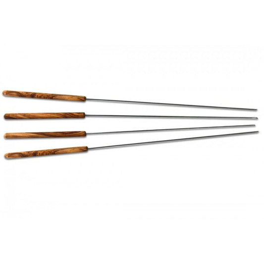 4er Set Grillspieße aus Olivenholz 58 cm lang - HOLE-X-WORLD