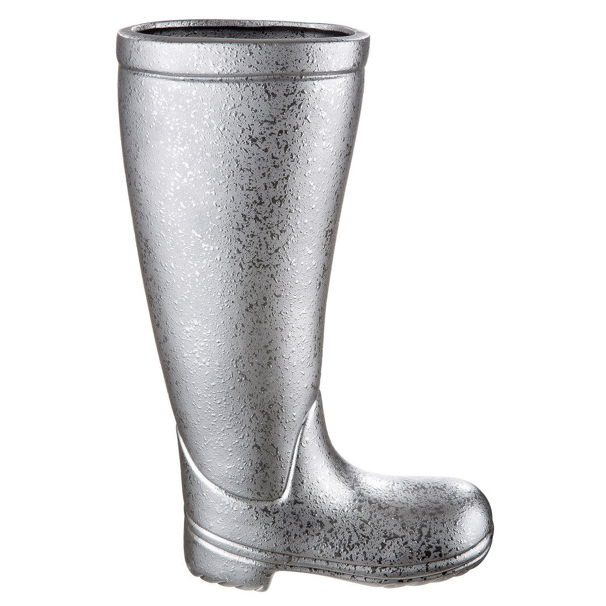 Schirmständer, Objekt, Dekoration STIEFEL in SILBER aus Keramik