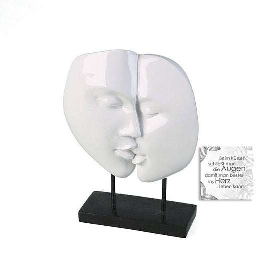 Skulptur"Faces"Poly,weiss,B.22cm H.28cm - HOLE-X-WORLD