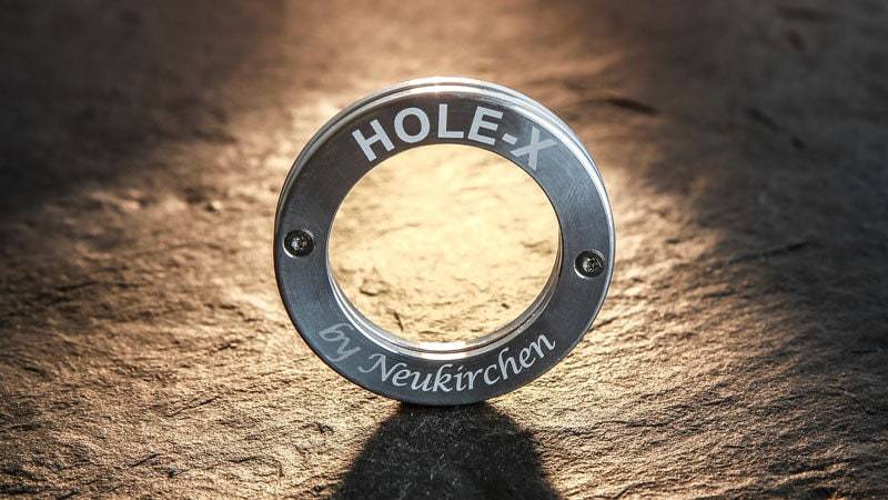 HOLE-X CHARLIE Umhängetasche Filz schwarz Bringe Deine Tasche zum Leuchten DIN A4 passt rein