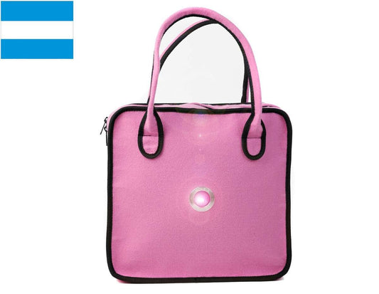 HOLE-X Handtasche JULIETT rosa Filz Bringe Deine Tasche zum Leuchten mit Deinem Smartphone