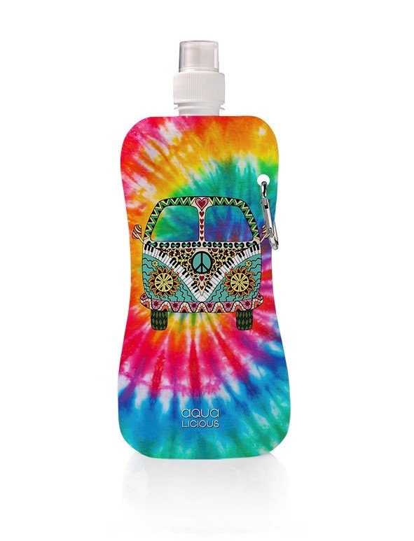 HAPPY HIPPIE Trinkflasche Wasserflasche faltbar nachhaltig BPA-frei Trend2020