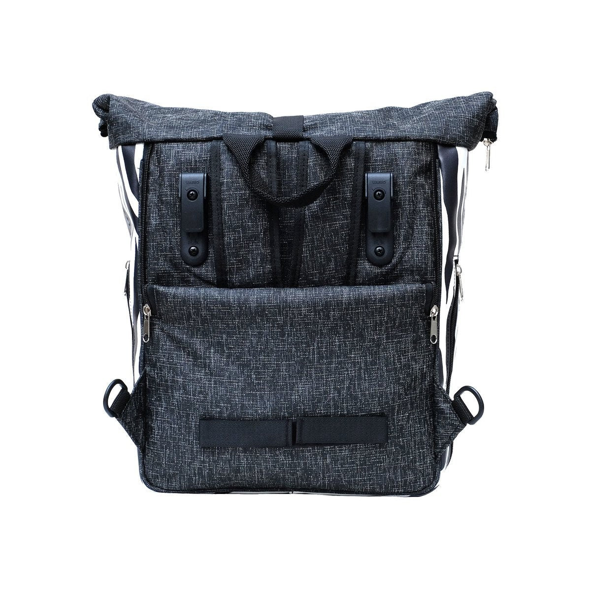 IKURI KOMBI Fahrradtasche / Rucksack mit Befestigung Wasserdicht Gepäcktasche Satteltasche Design ZEBRA