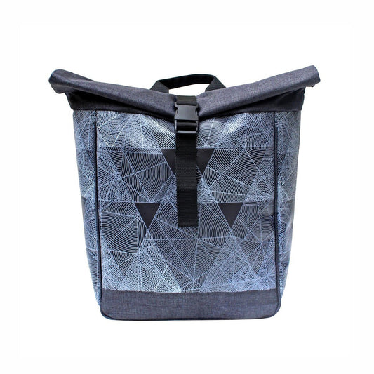 IKURI KOMBI Fahrradtasche / Rucksack mit Befestigung Wasserdicht Gepäcktasche Satteltasche Design Diamante