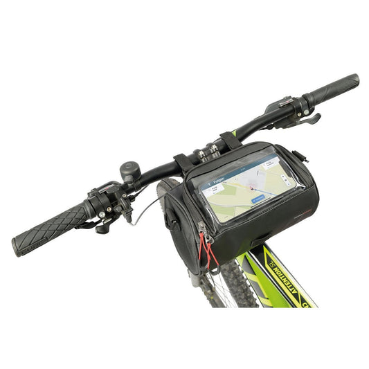 Fahrradtasche Lenkertasche Lenkradtasche mit Touchscreen-Sichtfenster für die Fahrradtour vielseitig schwarz