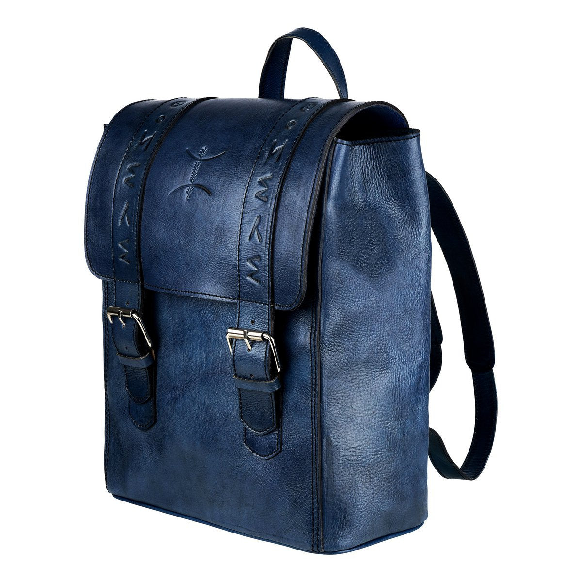 Salihi Rucksack "Sifa" Leder Indigo blau nachhaltig