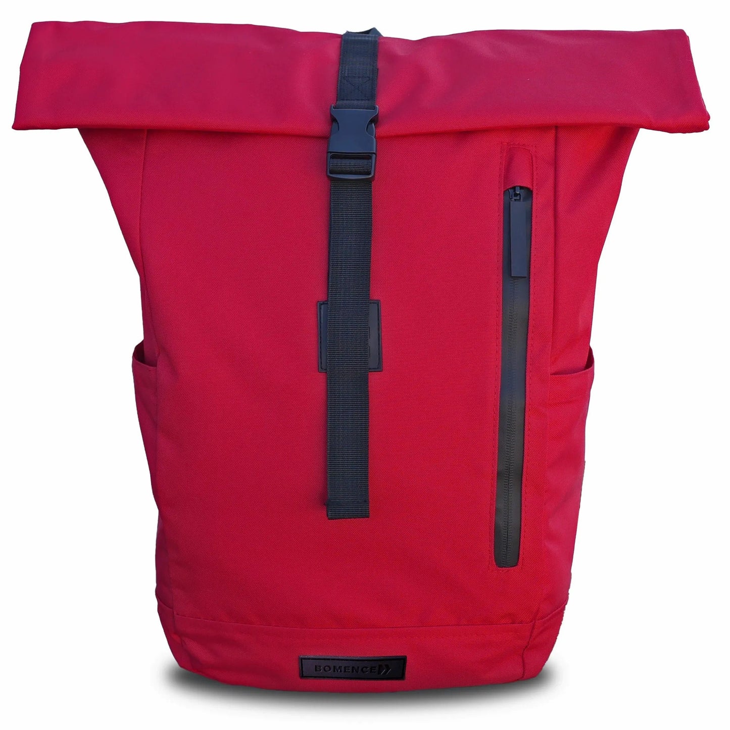 ULTRA LEICHT Rolltop Eco Rucksack Damen & Herren, wasserabweisend, aus recycelten PET Flaschen, rot von Bomence