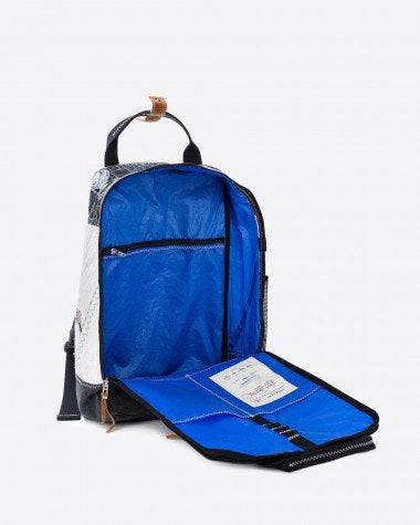 727 Sailbags Rucksack Wally  * recycelte Segel * Null Abfall Ziel * schwarz * handgemacht - HOLE-X