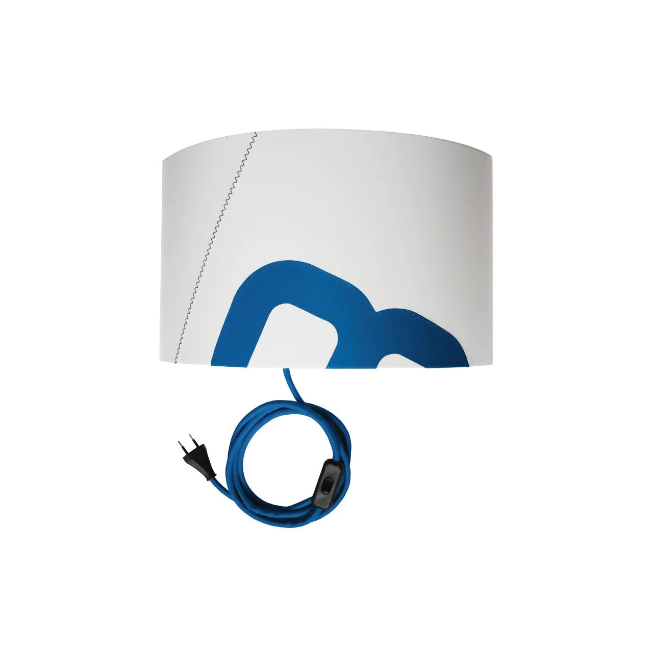 Wandlampe Heimathafen aus Segel (blau)