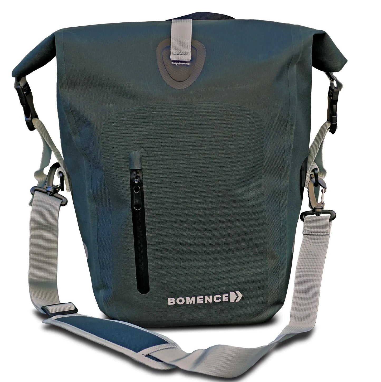 Fahrradtasche für Gepäckträger, 100% wasserdicht, grün, "Individualist" von Bomence